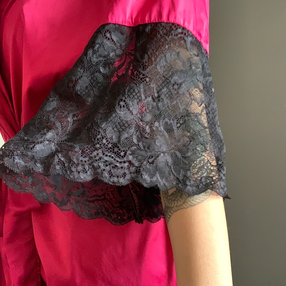 Red Satin Robe - Picture 2 of 2